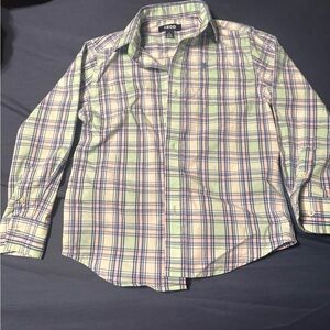 Izod Multicolor Plaid Button Down Shirt